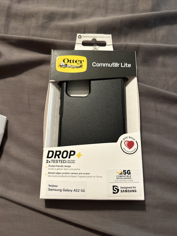 OTTERBOX Commuter Lite Phone Case for Samsung Galaxy A52 – Black (77-82849)