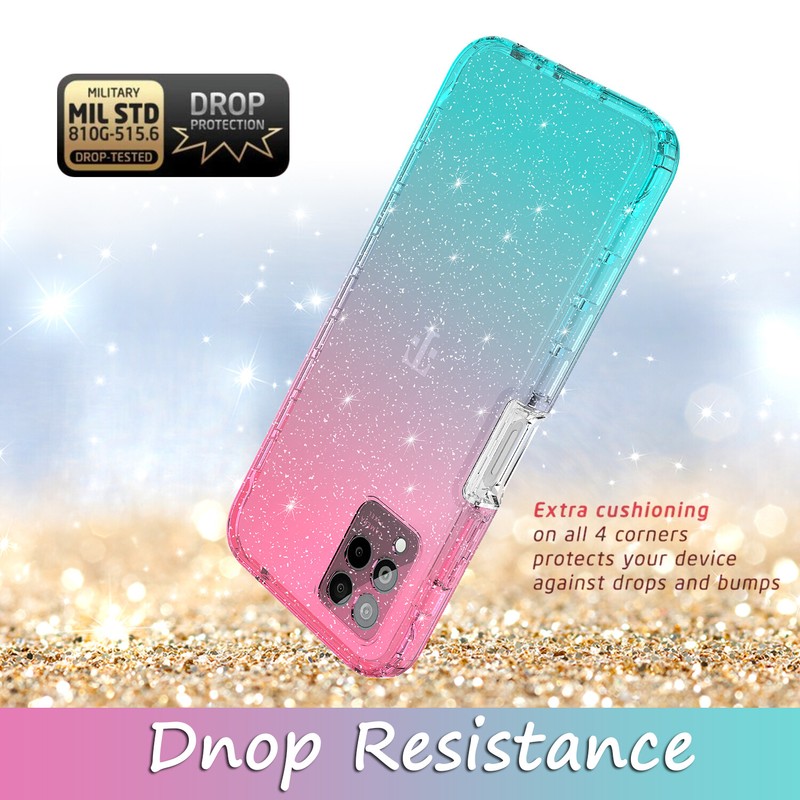 For T-Mobile REVVL 6 / REVVL 6 Pro Gradient Glitter Sparkle Transparent Case gallery