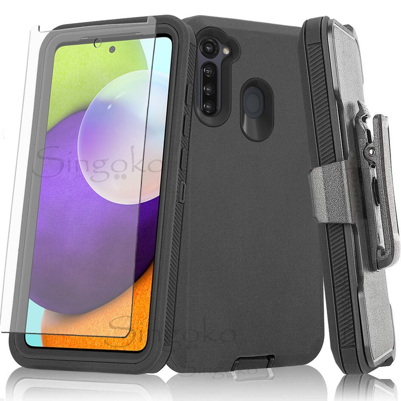 RUGGED SHOCKPROOF Phone ARMOR Case Cover Clip Holster Stand + SCREEN PROTECTOR gallery