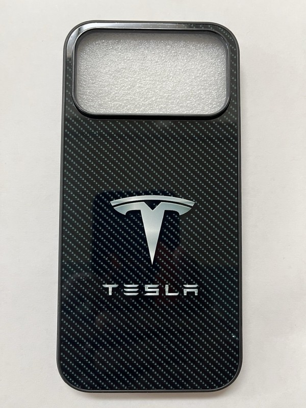 tesla luxury car sport phone case cover for iphone 17 pro max / black