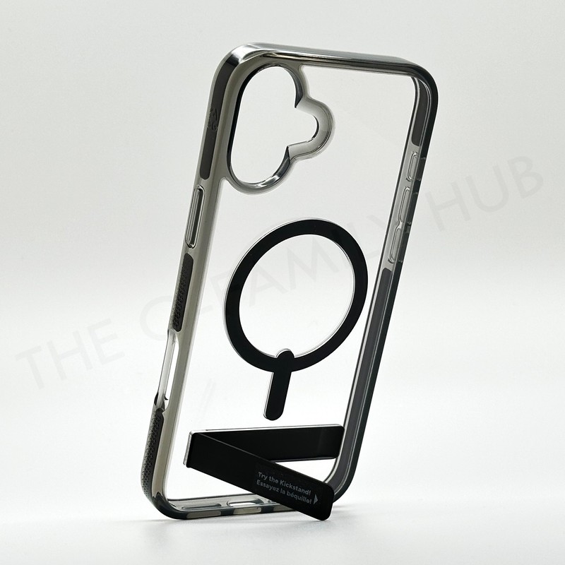ZAGG Santa Cruz Snap With Kickstand Magsafe Case For iPhone 16 Plus Black NEW gallery