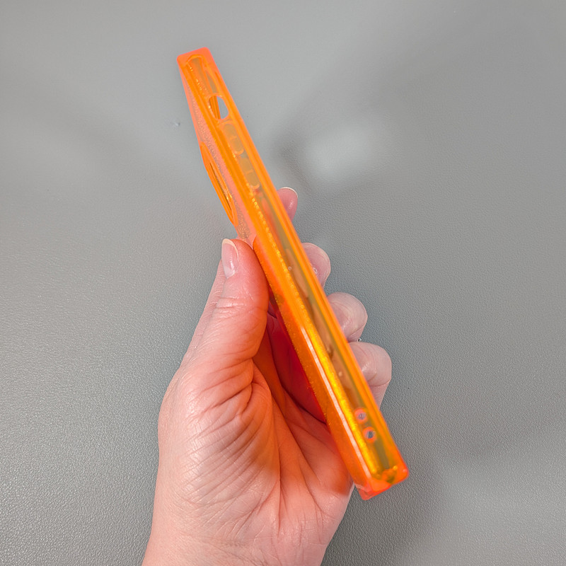 Case for iPhone 11 - Neon Orange Translucent Glitter | Slim Rectangle | Cocomii gallery