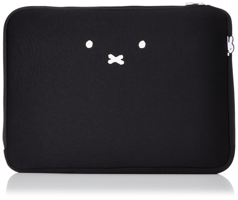Siffler Miffy Face Black Flat Pouch PC case iPad case Japan NEW