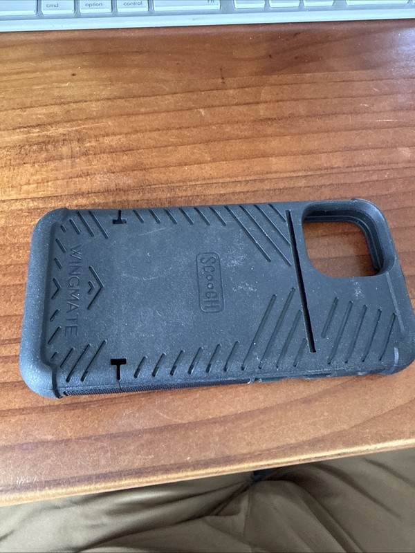 Scooch Wingmate Case for iPhone 13 Mini Black Card Pocket Kickstand