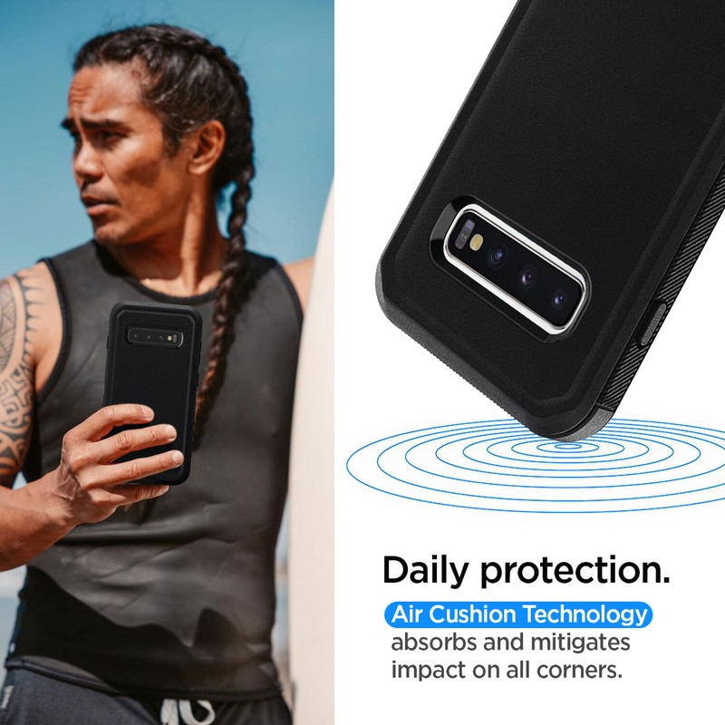 Black For Samsung Galaxy S10/S10 Plus/S10e Case Heavy Duty Rugged Hybrid Cover gallery