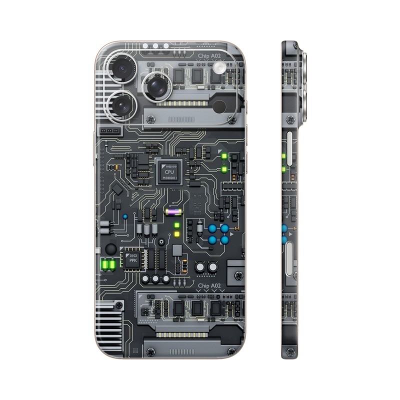 Phone Skin/Phone Wrap For iPhone, Samsung, Android 3D Embossed Skin Circuit Boar