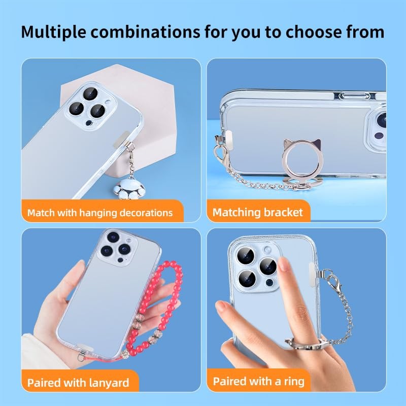 Phone Charm Holder, Mini Metal Tether Tab - Ultra Thin Stainless Steel Lanyar... gallery
