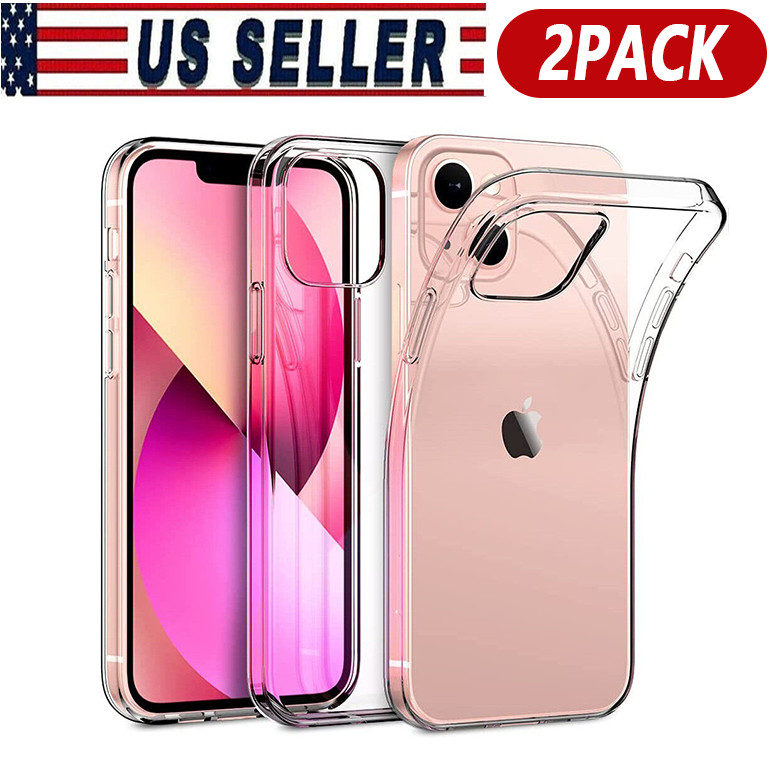 US Case For iPhone15 14 13 12 11 Pro Max Clear Silicone Soft Slim Shockproof lot