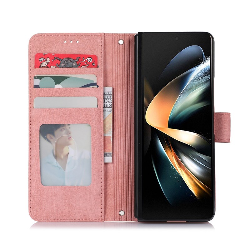For Samsung Z Fold 6/5/4/3 Premium Leather Wallet Case Card Slots Pen Slot Strap gallery