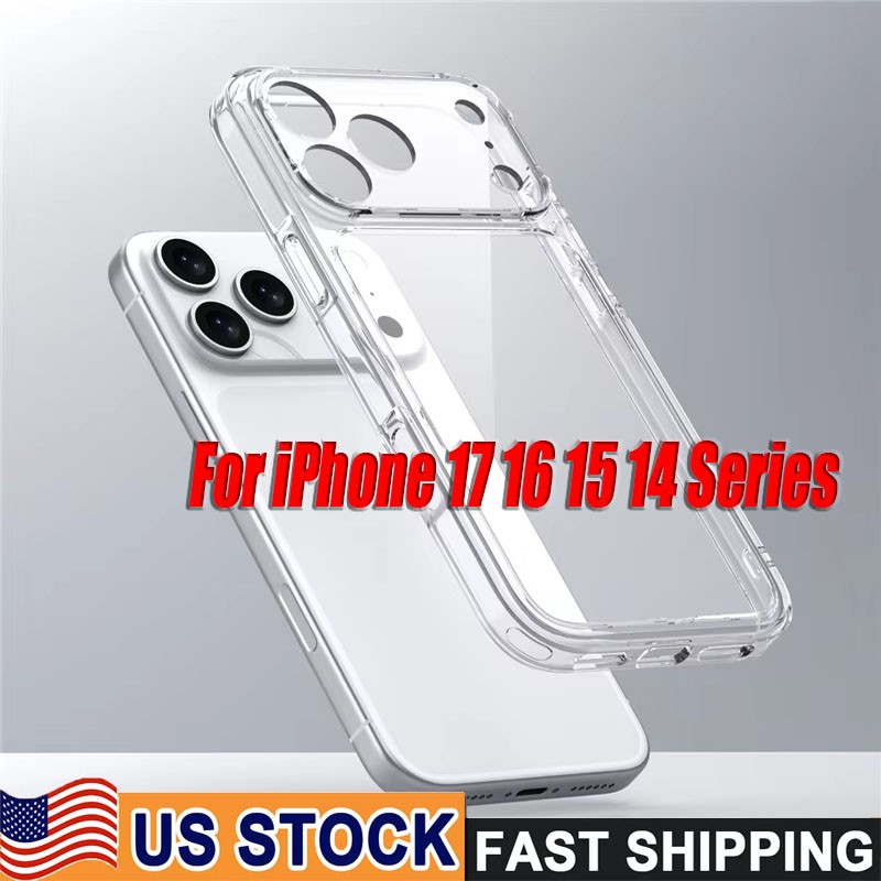 Clear Silicone Soft Shockproof Case For iPhone 17 16 15 14 13 12 11 Pro Max Lot