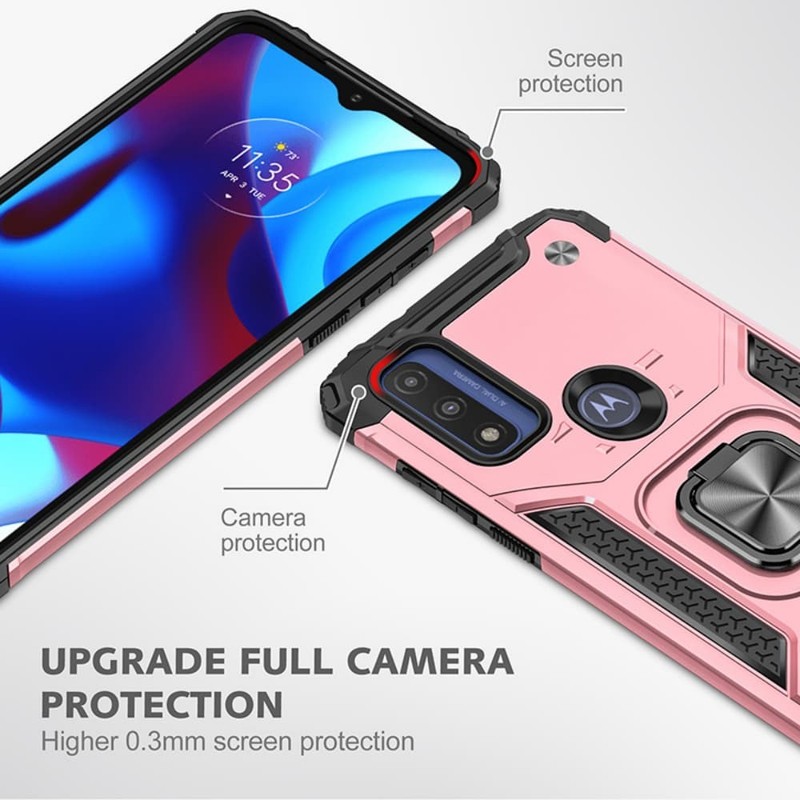 Magnetic Ring Case For Motorola G Play 2023 / G Pure / G Power 2022 Kickstand PC gallery