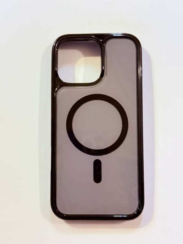 iPhone 16 pro max Speck Gemshell Cell Phone Case in gray light with black