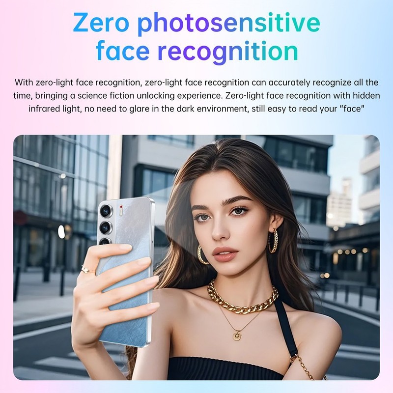 Universal 5G Smartphone GSM Unlocked Cellphone Android 14 Dual SIM 5800mAh Phone gallery