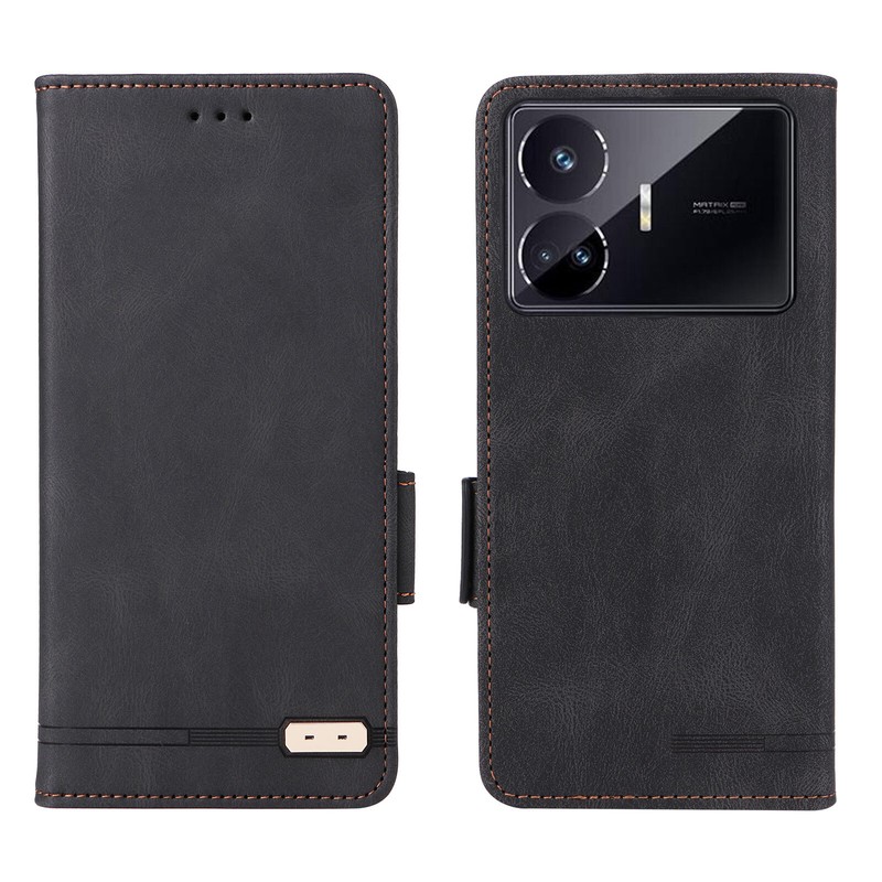 For Realme GT Neo5 SE, Retro Flip Leather Wallet Card Stand Purse TPU Case Cover