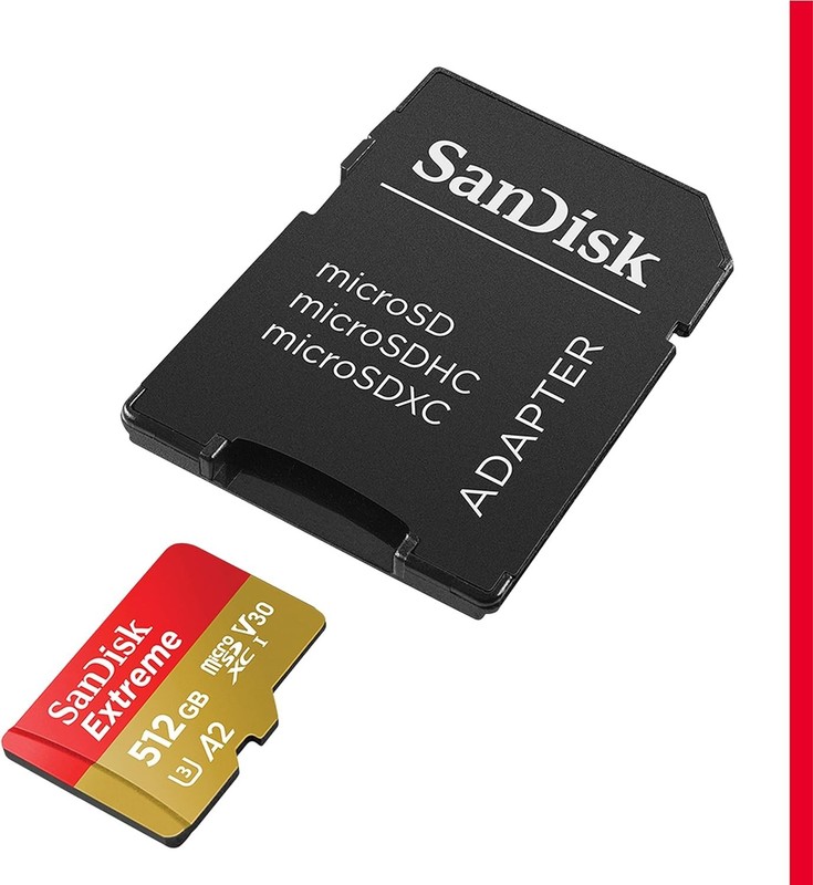 SANDISK 512GB EXTREME MICRO SD MICROSDXC CLASS 10 V30 A2 UHS-IU3 MEMORY CARD gallery