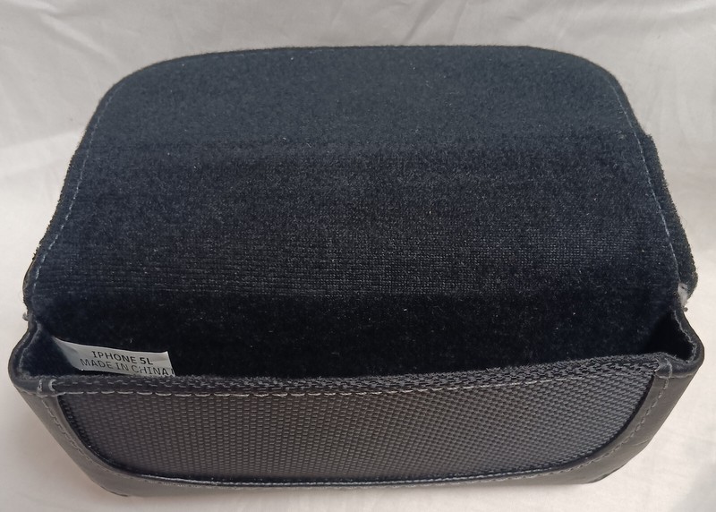 Premium Horizontal Black Leather (gray stitching) Case has Belt Loops and Clip gallery