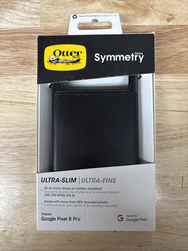 Otterbox Symmetry Series Phone Case for Google Pixel 8 Pro, Black Model 77-94846