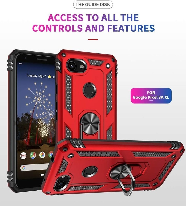 Military Grade Drop Impact for Google Pixel 3A XL Case 360 Metal Rotating Rin... gallery