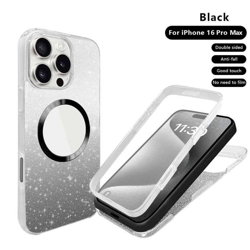 For iPhone16 Pro Max 15 14 13 12 11 Mag Safe Case with Built-in Screen Protector