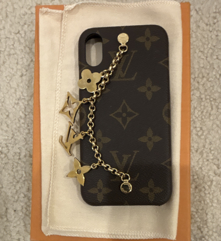 Authentic Louis Vuitton Bumper Monogram iPhone Case with Charm for X / XS