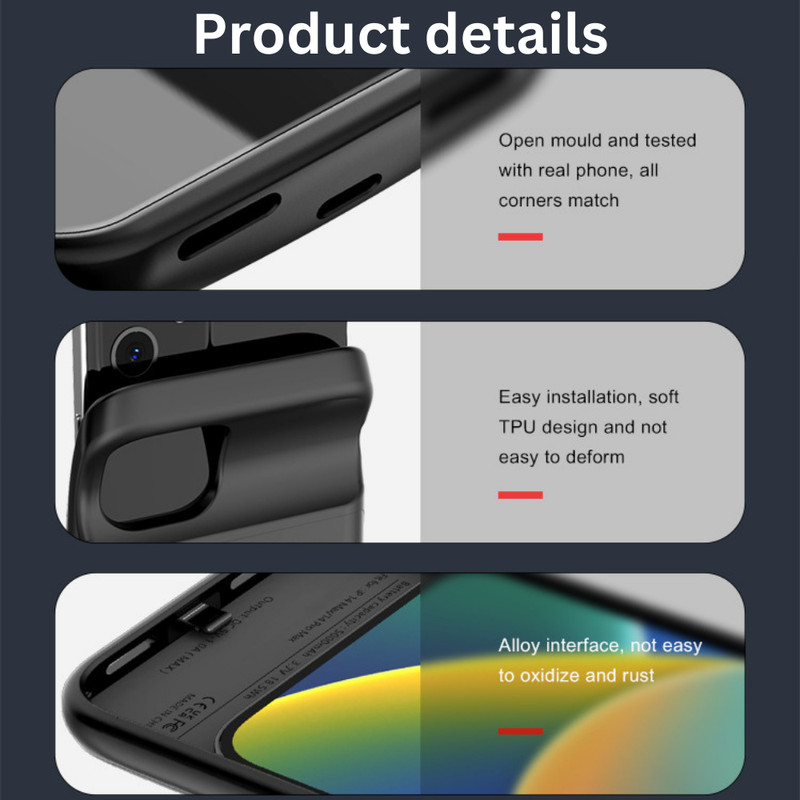 External Battery Charger Case For iPhone 14 13 12 11 X Power Bank Charging Cover gallery
