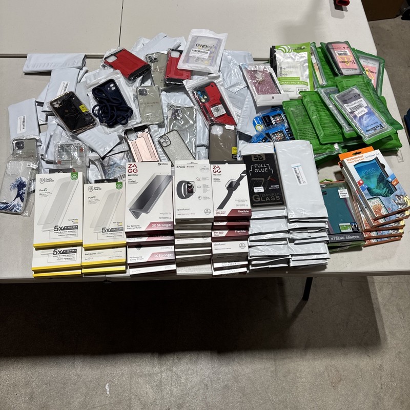 200x Wholesale Lot Mix Assorted Android Apple IPhone Cases & Screen Protectors
