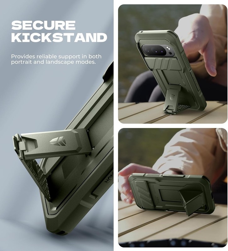 Rugged Bumper Case for Google Pixel 10 Pro XL with Dual Front Frames Army Green gallery