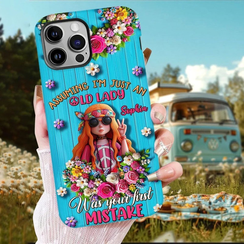 Assuming I’M Just An Old Lady Was Your First Mistake – Personalized Hippie Full