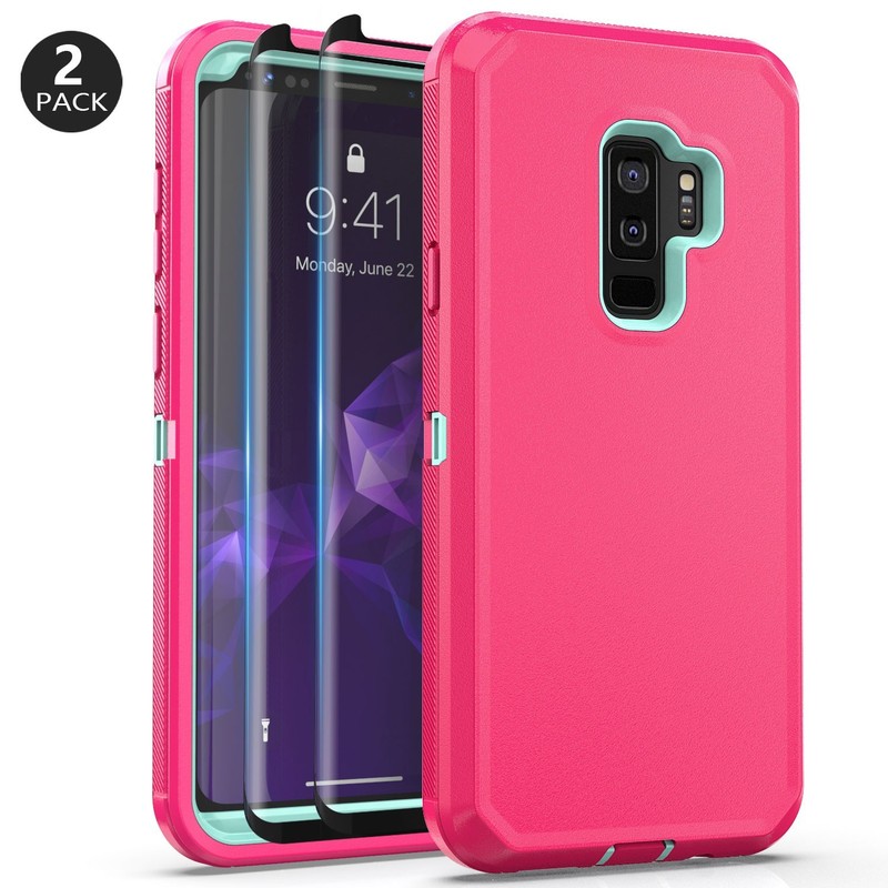 For Samsung Galaxy S9+ Plus Case Rugged Phone Cover 3in1 Layers/Screen Protector