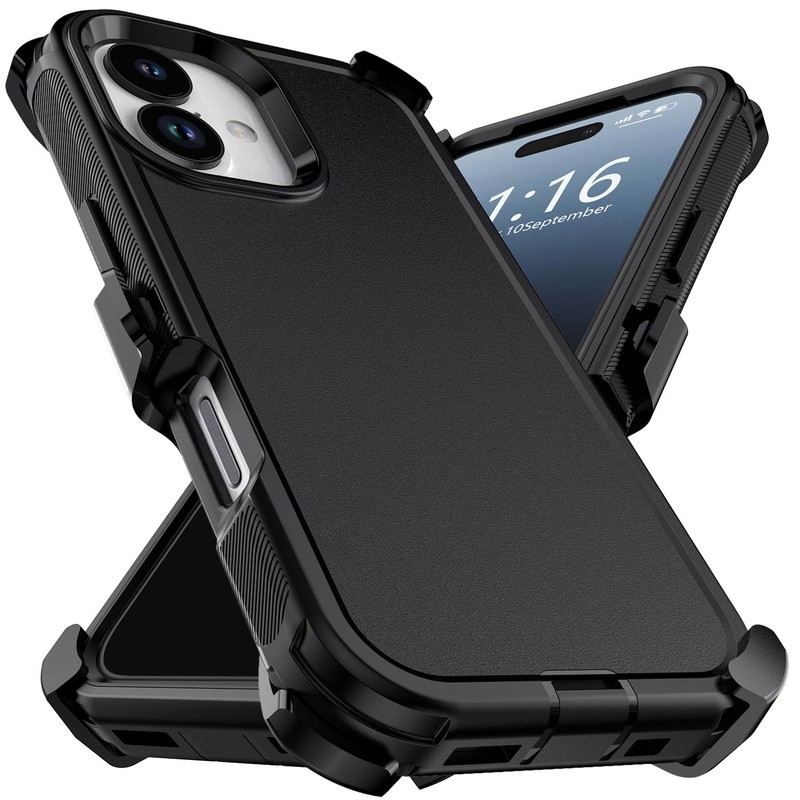 For iPhone 17 Pro Max/17 Air/Pro/17 Case Shockproof Drop Protection Cover + Clip