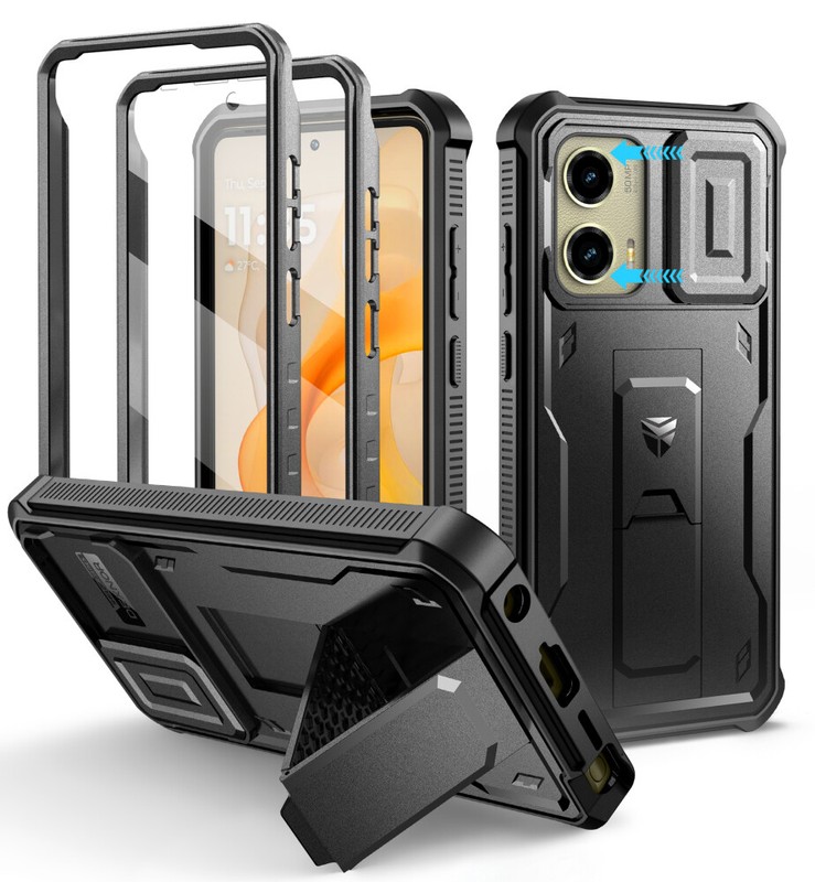 Dexnor for Motorola Moto G Stylus 5G 2024 Case Heavy Duty Rugged Camera Cover