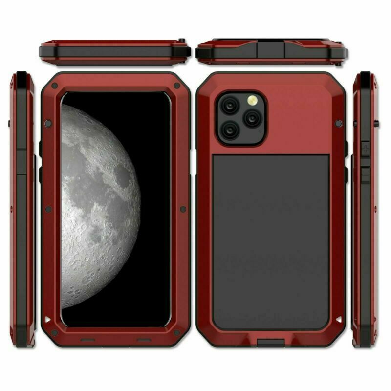 For iPhone 12/Pro/Max Aluminum Glass Military Armor Shockproof Cover Case