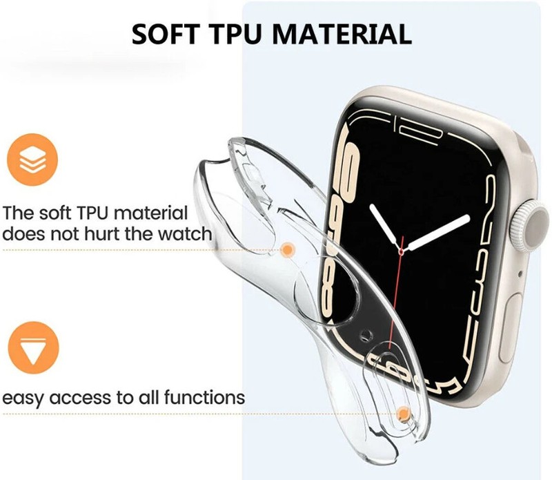 For Apple Watch Series 1/2/3/4/5/6/SE Case Screen Protector Cover 38/40/42/44mm gallery