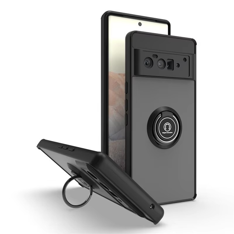 For Google Pixel 6 Pro Shockproof Case Magnetic Ring Cover Car Mount Holder