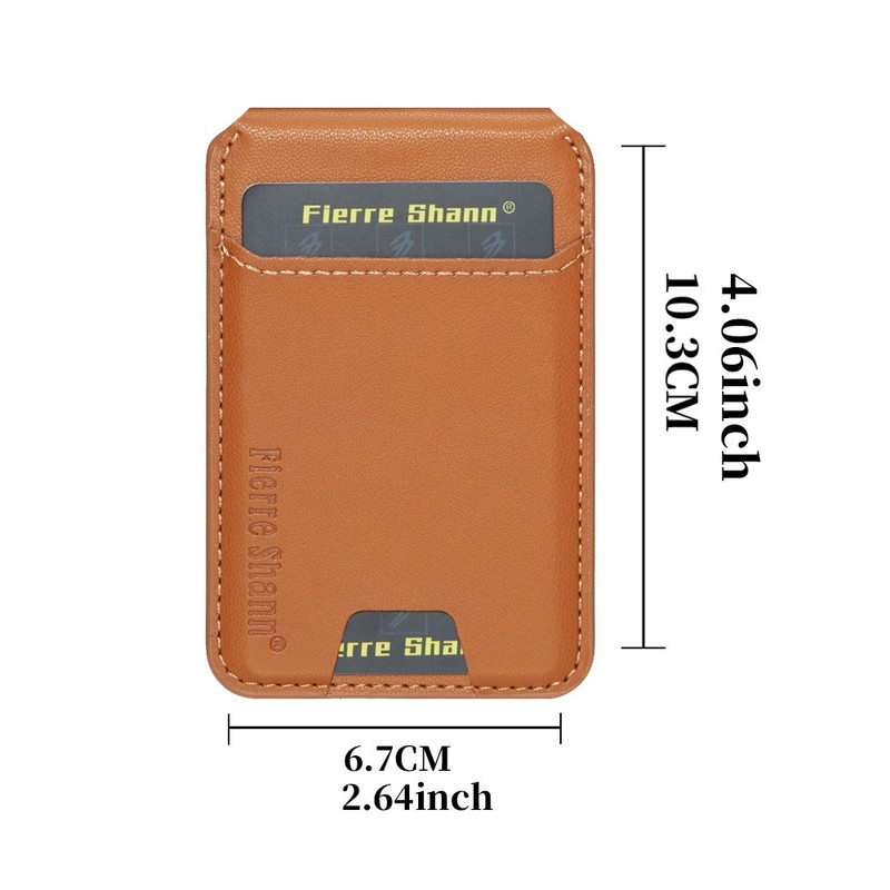 Universal Magnetic Phone Wallet, Stick-On RFID Block Card Holder Kickstand Pouch gallery