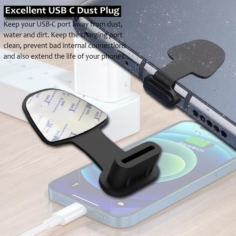 10-Pack USB C Dust Plug, Phone Accessories for iPhone 17 16 15/16 Plus /16 15... gallery