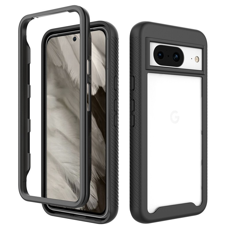 360° Full Body Shockproof Clear Rugged Phone Case For Google Pixel 9 Pro 8A 7A 6