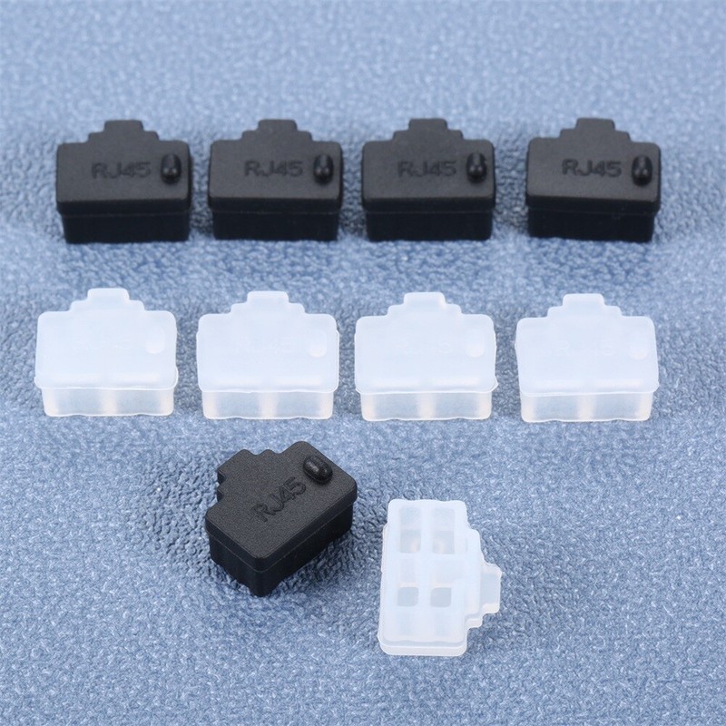10X Ethernet Hub Port RJ45 Plugs Protector Cap Prevent Dust Debris TO Port Cover