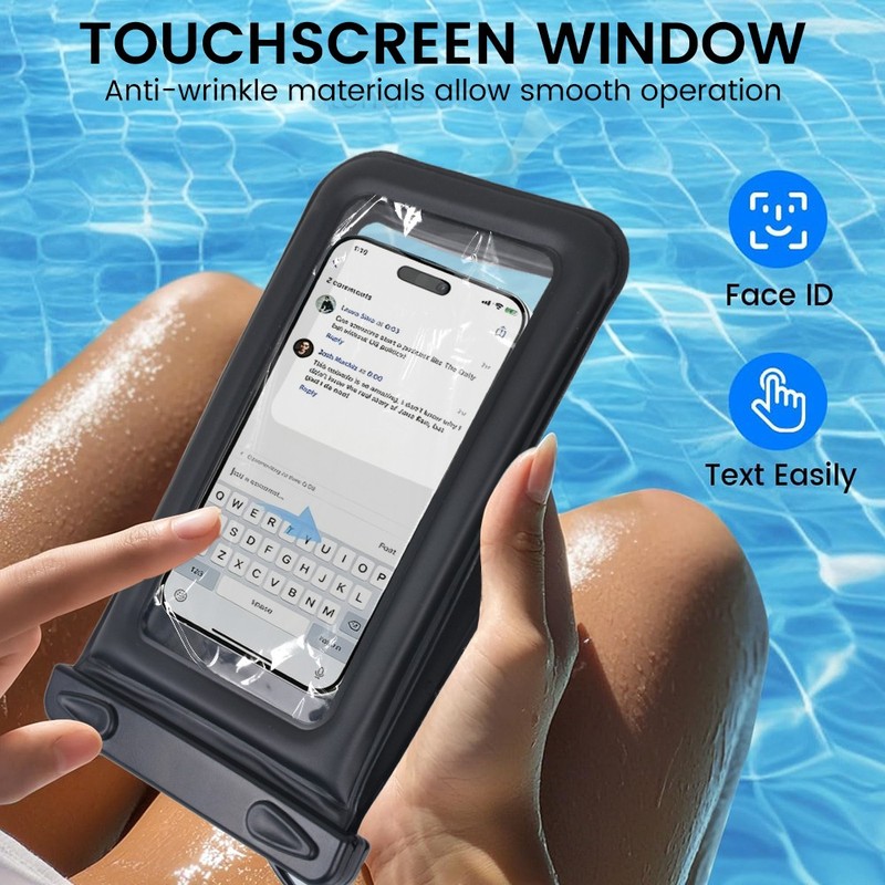 IPX8 Waterproof Phone Pouch Floating Double Space Dry Bag for Travel Pool Beach gallery