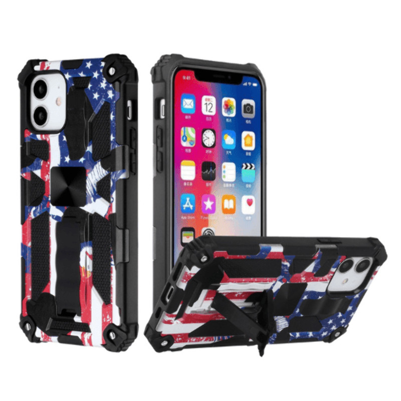 Machine Design Magnetic Kickstand Case Cover American Flag For iPhone 14 PRO MAX gallery