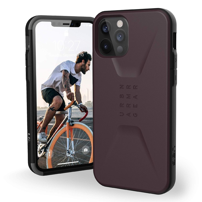 UAG iPhone 12 Case/iPhone 12 Pro Case 6.1″ Shock-Absorbent Civilian, Eggplant