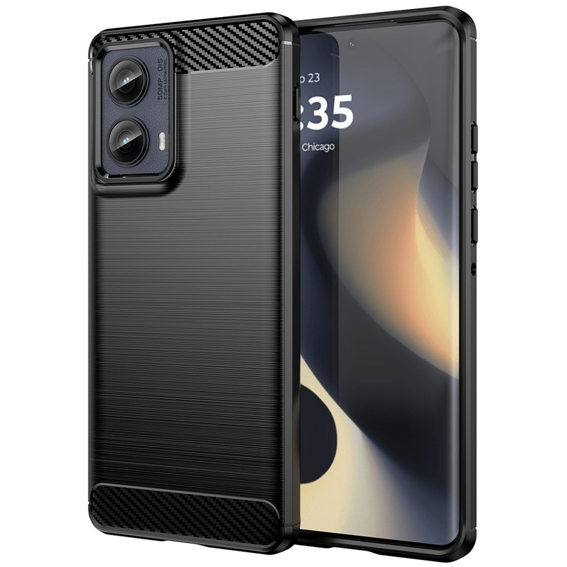 for Motorola Edge 2024 Case: Shock-Absorption 2024 Case-Black