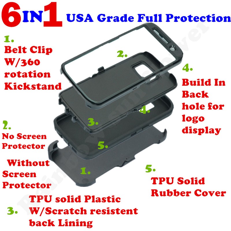 For Samsung Galaxy S8 / S8+Plus Defender Case w/ Screen & Clip Fits Otterbox gallery