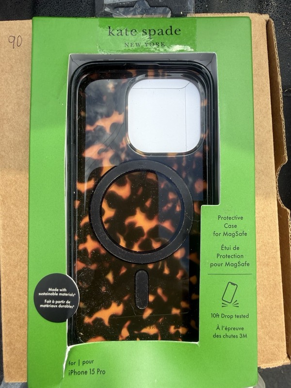 C6O Kate Spade New York Apple iPhone 15 Pro Max w/ MagSafe Tortoise Shell