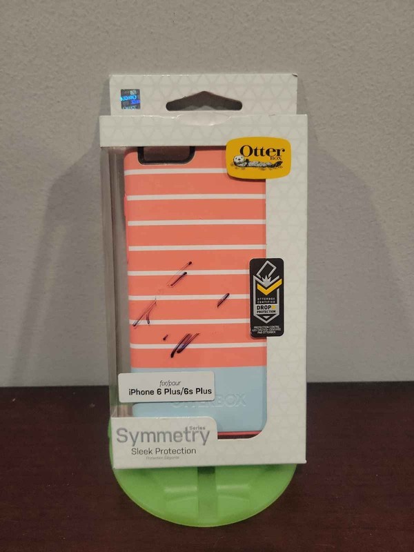 OtterBox Symmetry Case iPhone 6 Plus 6s Plus Striped Pink Blue