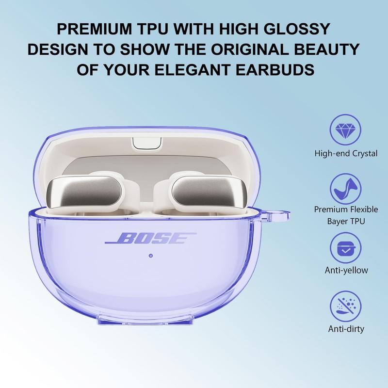 for Bose Ultra Open Earbuds Case Clear 2024,Full Protective Shockproof Soft T... gallery