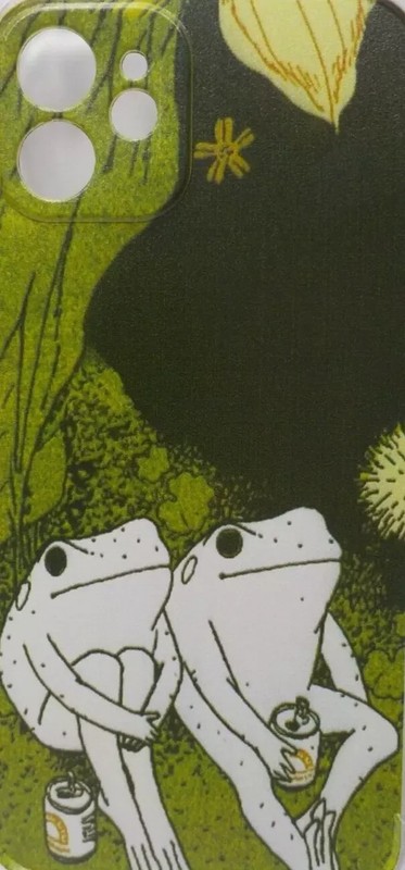 For iPhone 12 (6.1) case frogs drinking