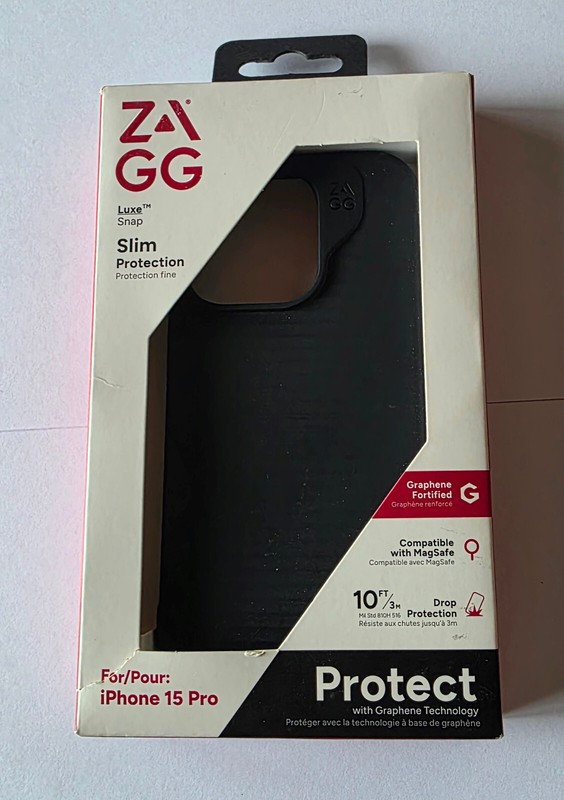 NEW Original Black ZAGG Luxe Snap Case w/MagSafe for iPhone 15 Pro in Retail Pkg