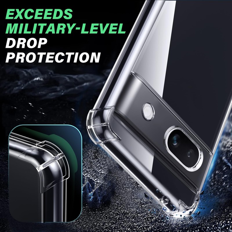 Ikziwreo - Case for Google Pixel 7A Phone case, with 1 Piece Screen Protector, gallery