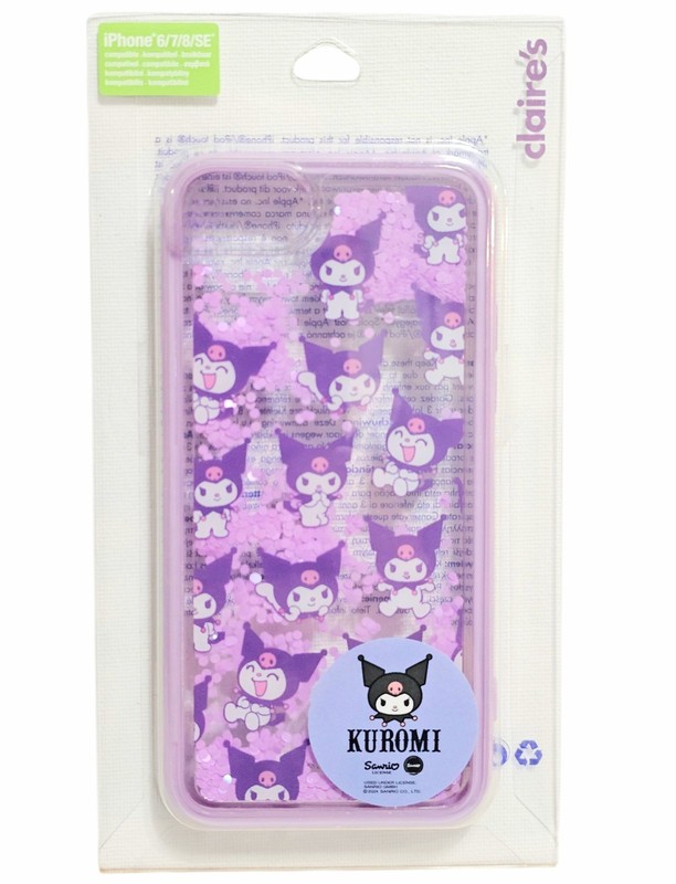 NEW: Claire’s Sanrio Kuromi Purple Glitter Case For iPhone 6/7/8/SE